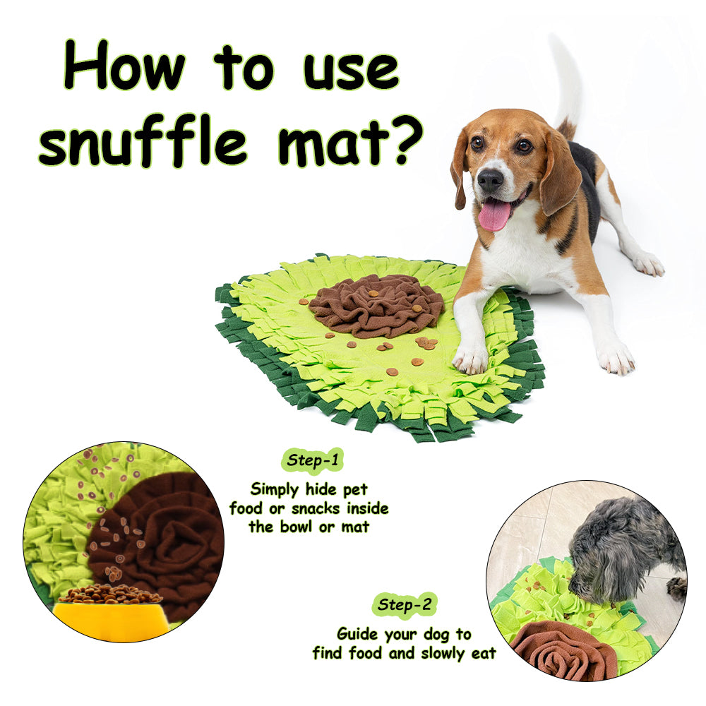 Snuffle Mat for Dogs, 17'' x 21'' Dog Sniffing Mat Interactive