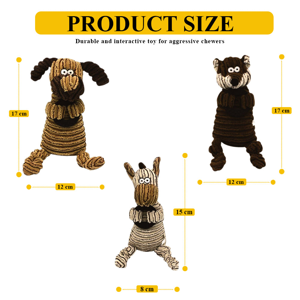 Squeaky Dog Toy Combo Set For All Dog Sizes - Set of 3 dog toys