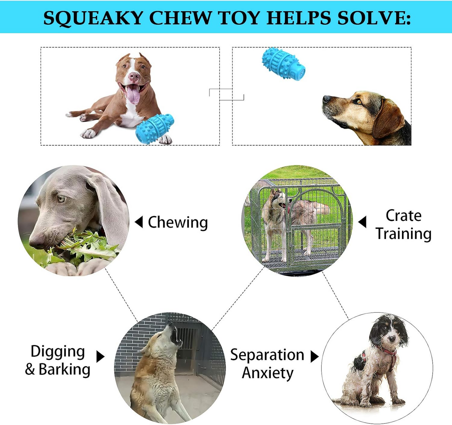 Dog toys for aggressive chewers - Blue Bomb