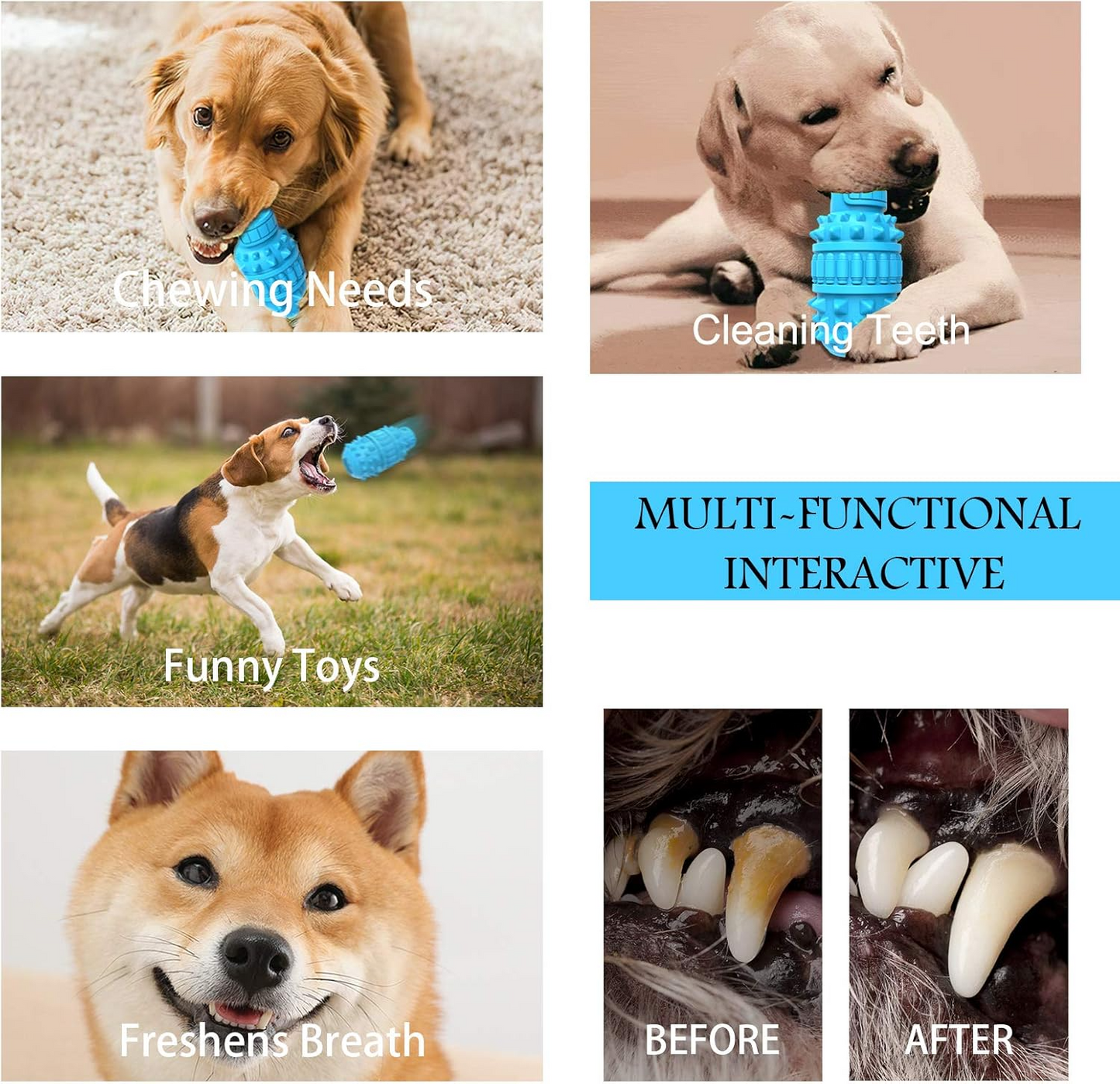 Dog toys for aggressive chewers - Blue Bomb